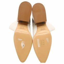 Gabriela Hearst Ankle Boots With Multicolor Heels In White Leather -winter shoes Sales 2023 863450 6