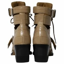 Chloé Chloe Rylee Cutout Ankle Boots In Beige Leather -winter shoes Sales 2023 863466 4