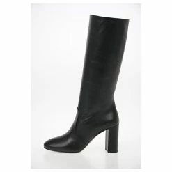 Prada Leather Pull On Boots Black -winter shoes Sales 2023 863639 3