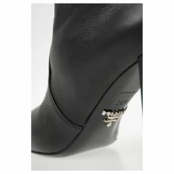 Prada Leather Pull On Boots Black -winter shoes Sales 2023 863639 5
