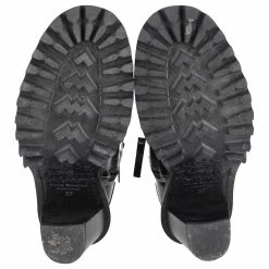 Acne Studios Laced-Up Combat Boots In Black Patent Leather -winter shoes Sales 2023 868663 6