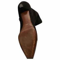 Tod's Pointed Toe Cap Ankle Boots In Black Suede And Leather -winter shoes Sales 2023 868700 6