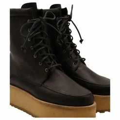 Gabriela Hearst David Platform Boots In Black Leather -winter shoes Sales 2023 868896 3