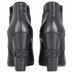 Casadei Block Heel Ankle Boots In Black Leather -winter shoes Sales 2023 869680 4