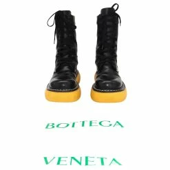 Bottega Veneta Bounce Lace-Up Boots In Black Leather -winter shoes Sales 2023 870193 3