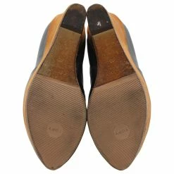 Céline Celine Wedge Boots In Black Leather -winter shoes Sales 2023 871225 5