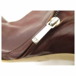 CHRISTIAN DIOR SHOES EMBROIDERED ANKLE BOOTS 40 JOHN GALLIANO LEATHER BOOTS Brown -winter shoes Sales 2023 875148 9