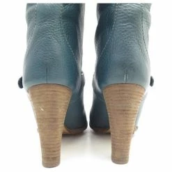 Chloé CHLOE SHOES ZYMBA BOOTS 38 BLUE GRAINED LEATHER HEELS BOOTS SHOES -winter shoes Sales 2023 875149 3