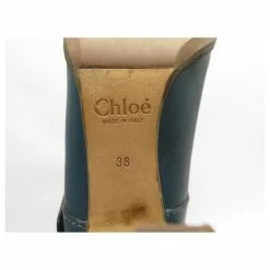 Chloé CHLOE SHOES ZYMBA BOOTS 38 BLUE GRAINED LEATHER HEELS BOOTS SHOES -winter shoes Sales 2023 875149 6