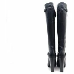 Hermès Hermes Shoes 38.5 BUCKLE BOOTS HEELS IN BLACK LEATHER LEATHER BOOTS -winter shoes Sales 2023 875293 3