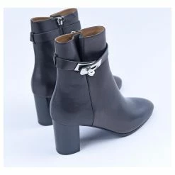 Kelly Hermès HERMES Ankle Boots T.EU 37 Leather Black 5 Kelly Hermès HERMES Ankle Boots T.EU 37 Leather Black -winter shoes Sales 2023 877486 3