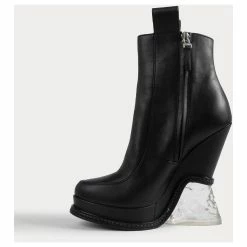 FENDI Ankle Boots T.EU 36 Leather Black -winter shoes Sales 2023 877667 4
