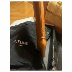 Céline CELINE LEATHER RIDING BOOTS Caramel -winter shoes Sales 2023 877779 5
