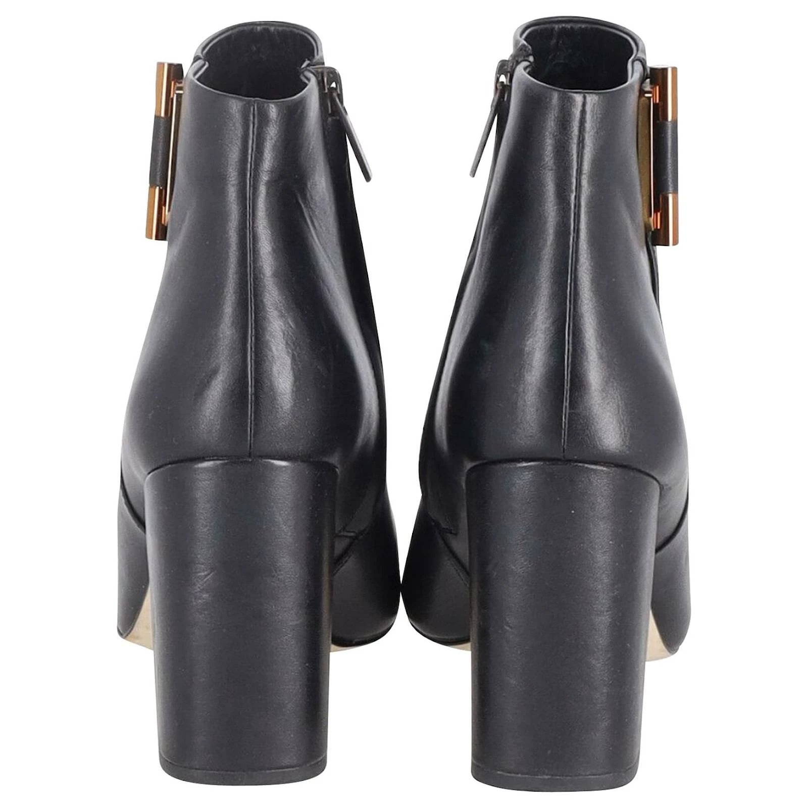 Michael Kors Gloria Ankle Boots In Black Leather 5 Michael Kors Gloria Ankle Boots In Black Leather - Image 5