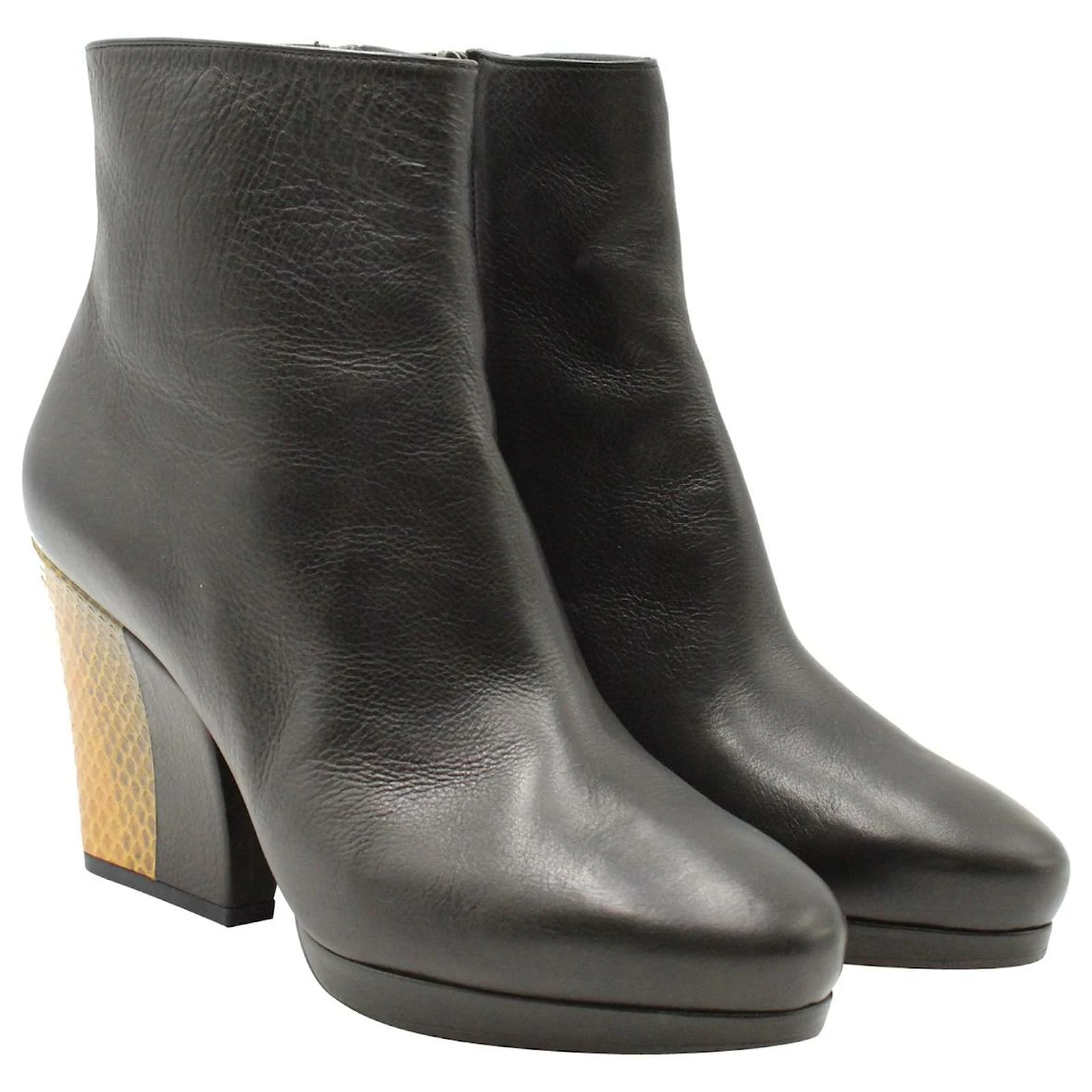 Dries Van Noten Ankle Boots In Black Leather 5 Dries Van Noten Ankle Boots In Black Leather - Image 5