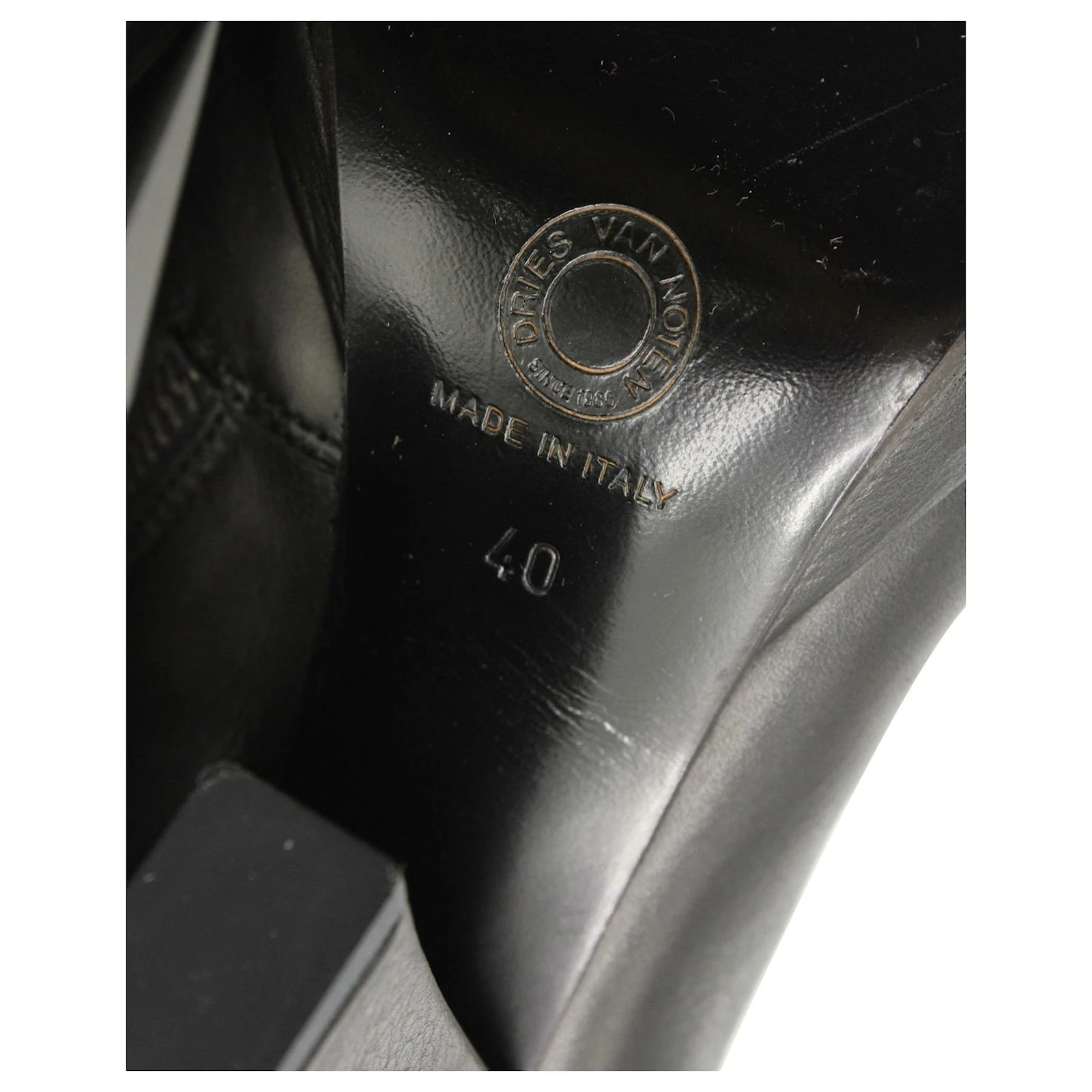 Dries Van Noten Ankle Boots In Black Leather 9 Dries Van Noten Ankle Boots In Black Leather - Image 9