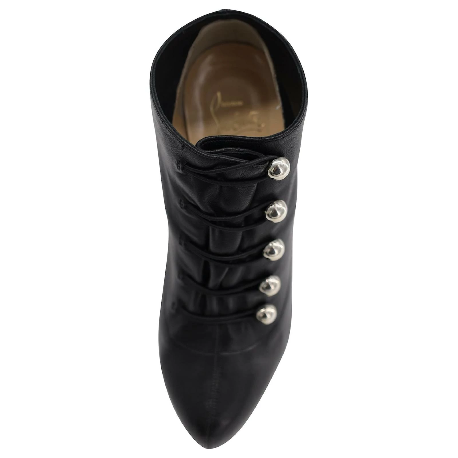 Christian Louboutin Fifre 120 Ankle Boots In Black Nappa Leather 7 Christian Louboutin Fifre 120 Ankle Boots In Black Nappa Leather - Image 7