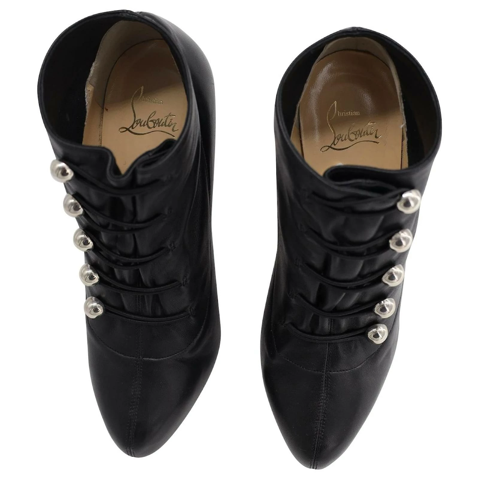 Christian Louboutin Fifre 120 Ankle Boots In Black Nappa Leather 9 Christian Louboutin Fifre 120 Ankle Boots In Black Nappa Leather - Image 9