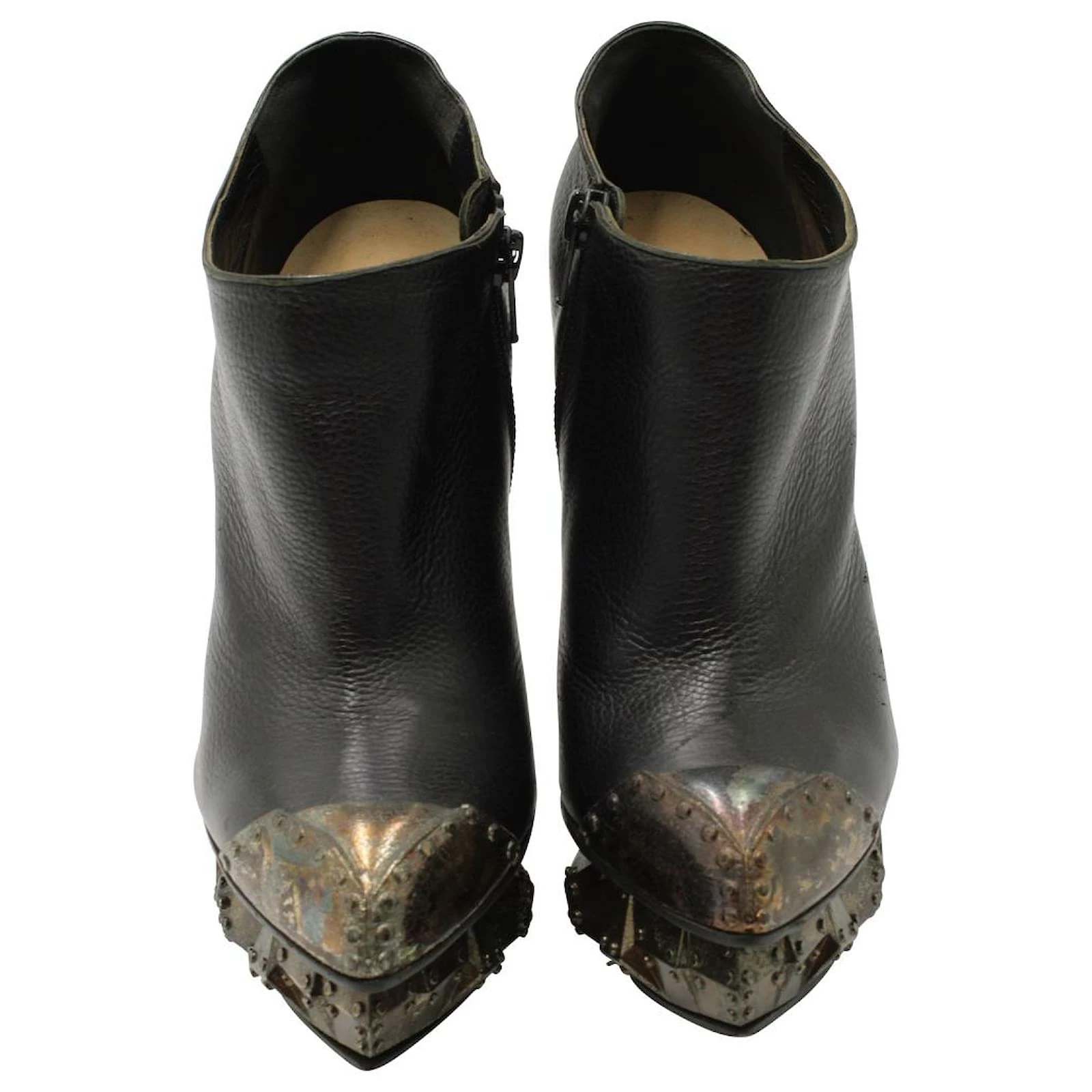 Nicholas Kirkwood X Rodarte Ankle Boots In Black Leather 2 Nicholas Kirkwood X Rodarte Ankle Boots In Black Leather - Image 2