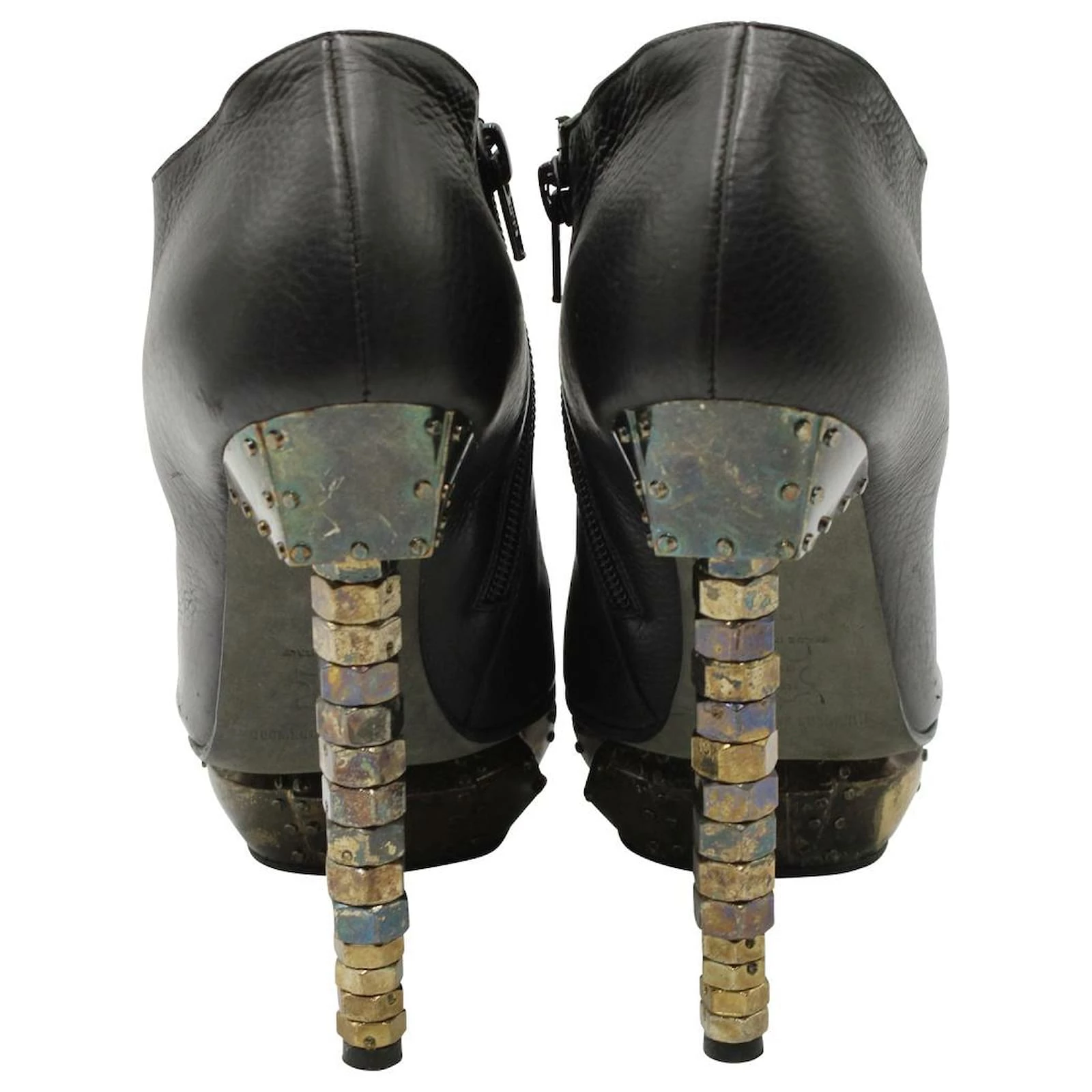 Nicholas Kirkwood X Rodarte Ankle Boots In Black Leather 4 Nicholas Kirkwood X Rodarte Ankle Boots In Black Leather - Image 4