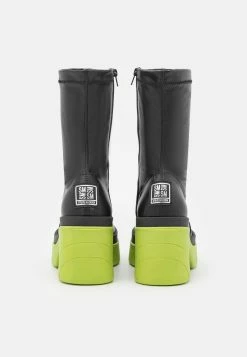 Steve Madden Georginia - Platform Ankle Boots - Black/Lime -winter shoes Sales 2023 8eb01815bdd2498585074e9f31e1c553
