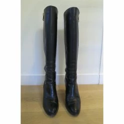 Vero Cuoio Black Leather Boots -winter shoes Sales 2023 90641 3