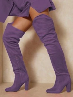 Women's Wide Calf Thigh High Boots Suede Chunky Heel Over The Knee Boots -winter shoes Sales 2023 90b1ba0d fef9 494a b84c ce710bb2a93a