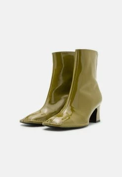 Square Toe Boots - Classic Ankle Boots - Olive -winter shoes Sales 2023 98152d6e2efb4d8590d3fcca0ce43fd2