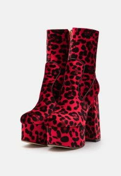 Lamoda Adore You Extreme Platform Ankle Boots - High Heeled Ankle Boots - Red -winter shoes Sales 2023 9885b3778ea04a91934b256ed5090ed4
