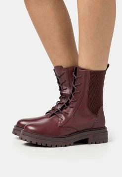 Geox Iridea - Lace-Up Ankle Boots - Wine