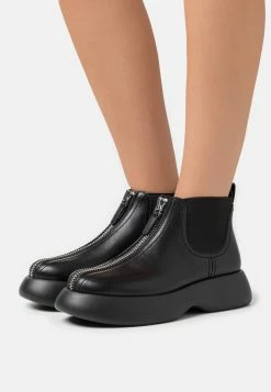 3.1 Phillip Lim Mercer Short Zip Combat- Ankle Boots - Black