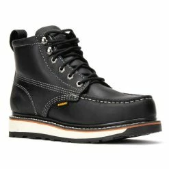 Men's Frontier II Moc Toe 6-Inch Dual Density Work Boots With Steel Toe Black