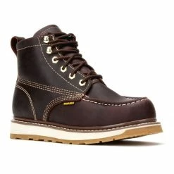 Men's Frontier II Moc Toe 6-Inch Dual Density Work Boots With Steel Toe Burgundy