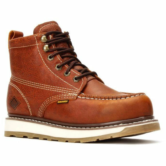 Men's Frontier II Moc Toe 6-Inch Dual Density Work Boots With Steel Toe Light Brown 1 Men's Frontier II Moc Toe 6-Inch Dual Density Work Boots With Steel Toe Light Brown