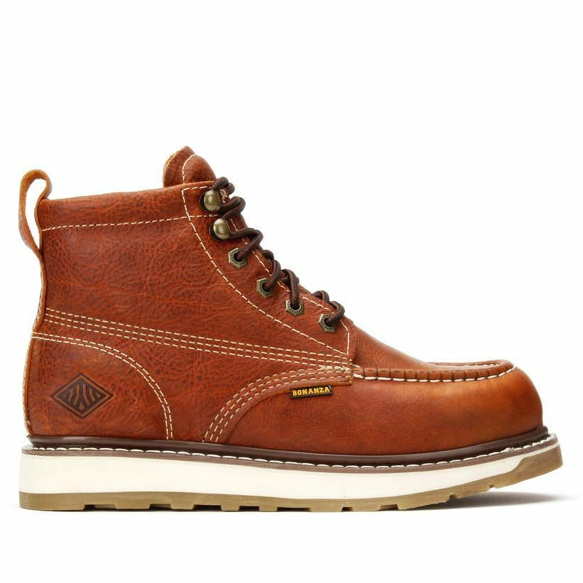 Men's Frontier II Moc Toe 6-Inch Dual Density Work Boots With Steel Toe Light Brown 2 Men's Frontier II Moc Toe 6-Inch Dual Density Work Boots With Steel Toe Light Brown - Image 2