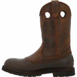 Men's Georgia Boots Muddog Wellington Work Boots Brown -winter shoes Sales 2023 G5514 instep