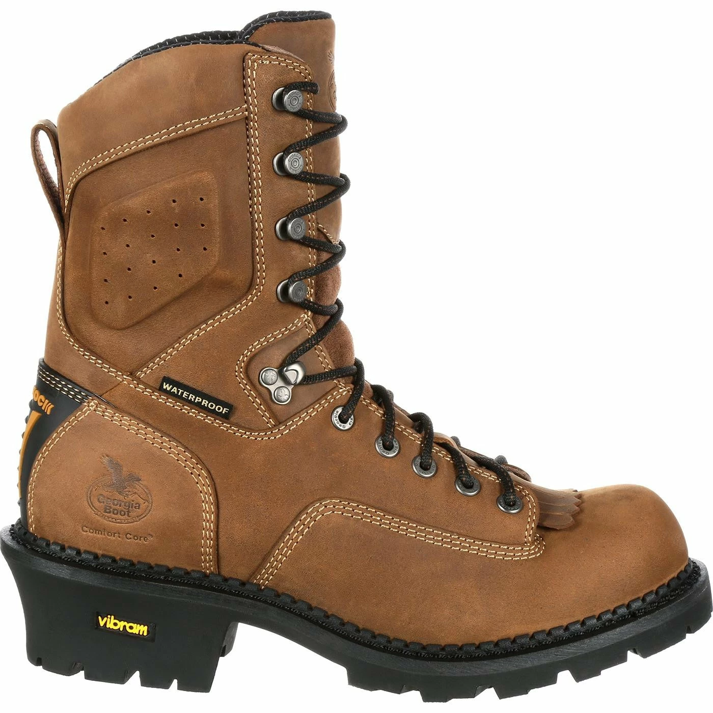 Men's Georgia Boots Comfort Core Logger Waterproof Work Boots Brown 2 Men's Georgia Boots Comfort Core Logger Waterproof Work Boots Brown - Image 2