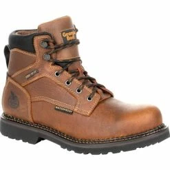 Men's Georgia Giant Revamp Steel Toe Waterproof Work Boots Brown