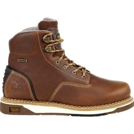 Men's Georgia Boots Amp Lt Wedge Steel Toe Waterproof Work Boots Brown 2 Men's Georgia Boots Amp Lt Wedge Steel Toe Waterproof Work Boots Brown - Image 2