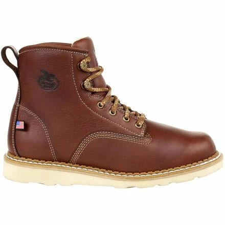Men's Georgia Boots USA Wedge Work Boots Brown 2 Men's Georgia Boots USA Wedge Work Boots Brown - Image 2