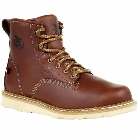 Men's Georgia Boots USA Wedge Work Boots Brown 1 Men's Georgia Boots USA Wedge Work Boots Brown