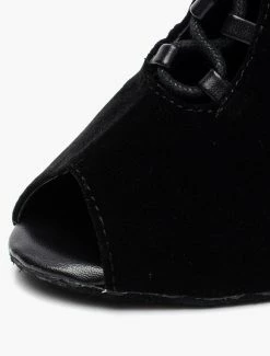 Black Ankle Boots High Heel Booties Peep Toe Lace Up Detail Sandal Booties -winter shoes Sales 2023 Lace Up Black Stiletto Heel Ballroom Shoes 501203 2530407