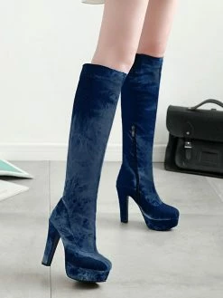 Platform Knee High Boots Womens Ombre Almond Toe Chunky Heel Boots -winter shoes Sales 2023 a5464688 d68a 4e78 b719 3973b326a3ec