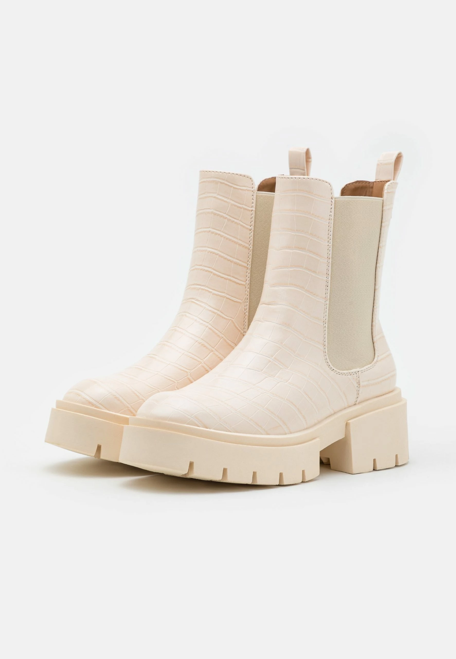 Platform Ankle Boots - Beige 3 Platform Ankle Boots - Beige - Image 3