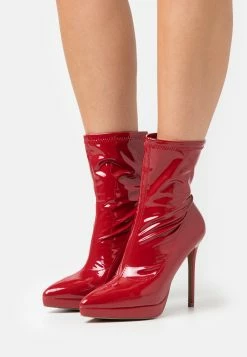Even&Odd High Heeled Ankle Boots - Red
