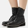 Gabor Comfort Lace-Up Ankle Boots - Schwarz