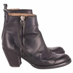 Acne Studios Pistol Biker Boots In Black Leather