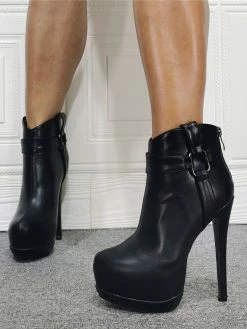 Black Ankle Boots Women Shoes Platform High Heel Booties -winter shoes Sales 2023 ae5d3772 b622 4376 9267 8ba9edf30a67