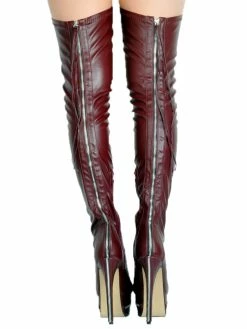 Thigh High Boots High Heel Women's Black Leather Back Zipper Sexy Boots Over The Knee Party Shoes -winter shoes Sales 2023 afee20d8 e389 4b74 bf6f f67e05d27843