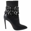 Alaïa Alaia Laser Cut Heeled Boots In Black Leather